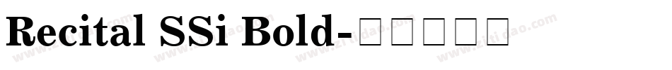 Recital SSi Bold字体转换